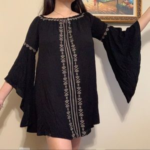 boho black cecico dress
